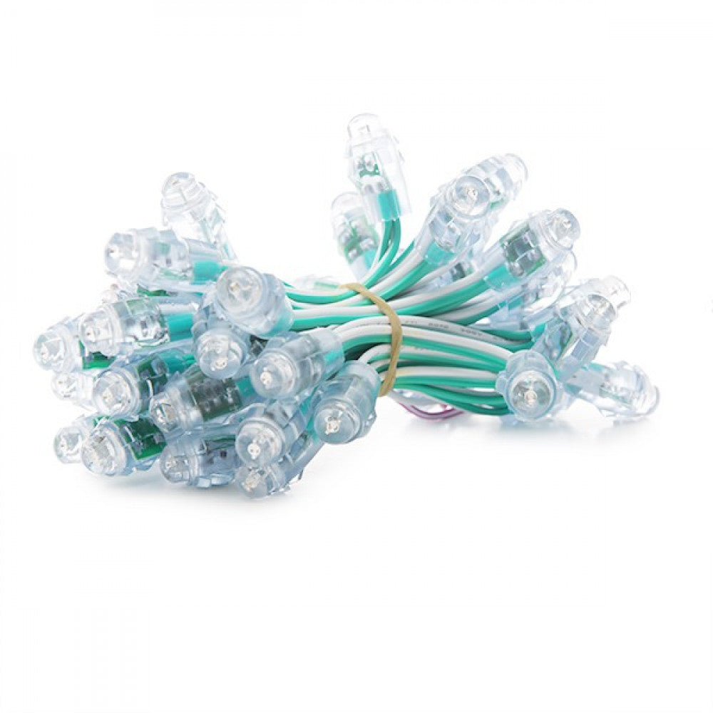 Pixel LED 0,1W 2Lm 12Mm 5V Epistar (String 40 Unidades) Verde 50.000H [DE-PIX-12-G]