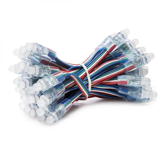 Pixel LED 0,3W 6Lm 12Mm 5V Epistar RGB (String 50 Unidades) 50.000H [DE-PIX-12-RGB]