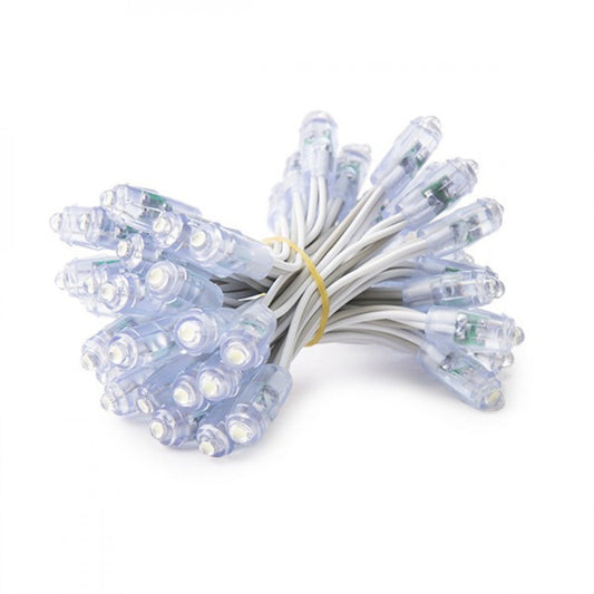 Pixel LED 0,1W 1,7Lm 4200ºK 9Mm 5V Epistar (String 50 Unidades) Branco 50.000H [DE-PIX-9-W]
