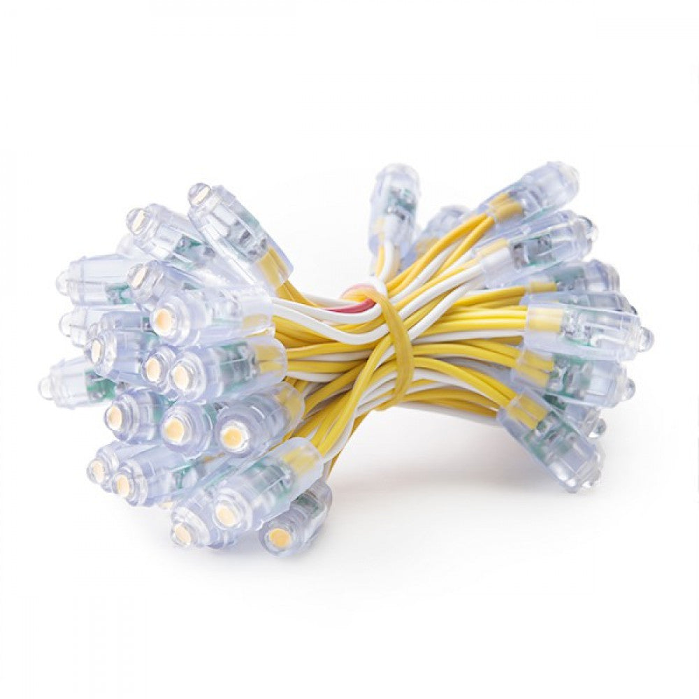 Pixel LED 0,1W 2Lm 9Mm 5V Epistar (String 50 Unidades) Amarelo 50.000H [DE-PIX-9-Y]