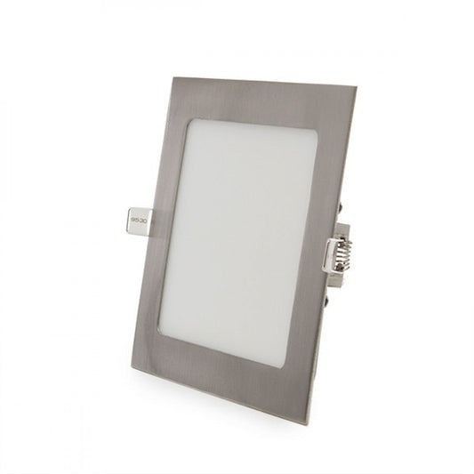 Painel de LED quadrado de níquel acetinado de 12 W, 1200 Lm, 6000ºK, 50.000 H [GL-CL-S12N-CW]