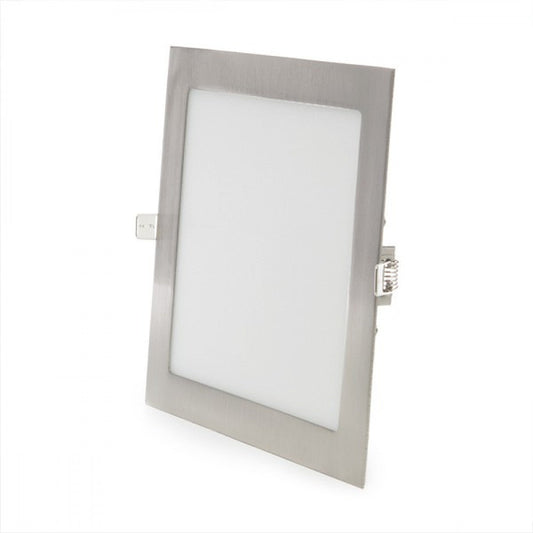 Painel de LED quadrado de níquel acetinado de 18 W, 1800 Lm, 6000ºK, 50.000 H [GL-CL-S18N-CW]