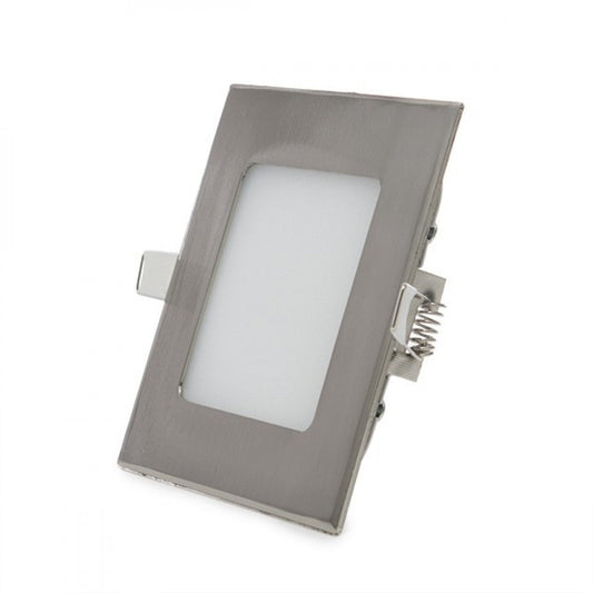 Painel de LED quadrado de níquel acetinado de 6W 600Lm 6000ºK 50.000H [GL-CL-S6N-CW]