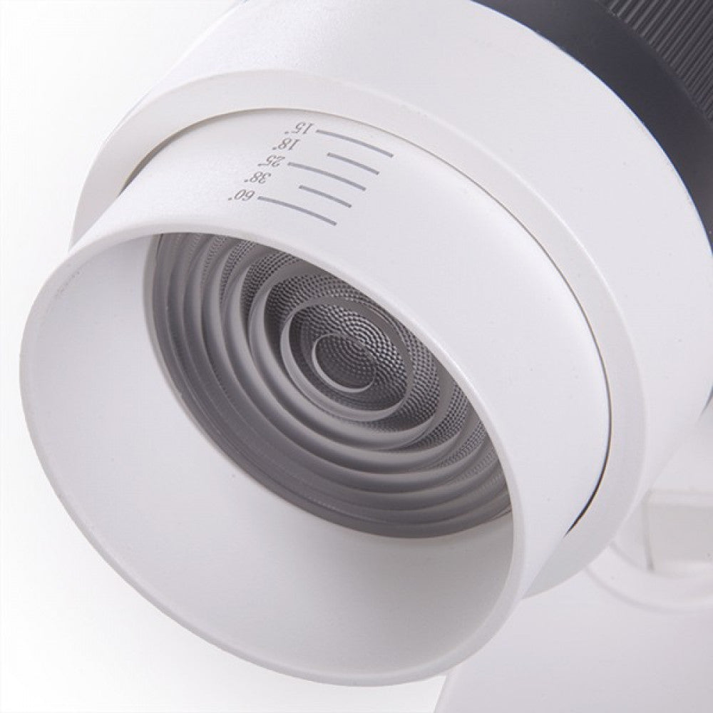 Refletor LED de Trilho 30W 2.700Lm CRI90 6000ºK "Kayla" Trifásico Abertura Variável 50.000H [GMD-FTL03-T-30-CW]