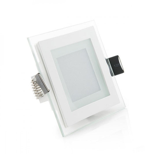 Downlight LED 6W 600Lm 2700ºK Quadrado Vidro 40.000H [GR-MB02-6W-WW]