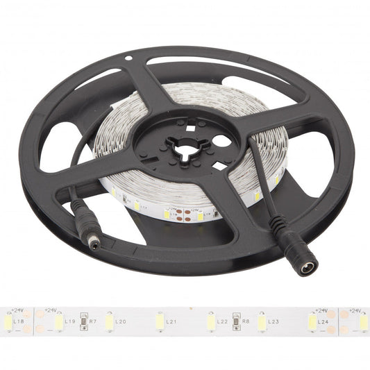 Faixa de 300 LEDs 70W 7.000Lm SMD5630 24VDC IP20 x5M 40.000H [GR-RDT5630-60-24-G]-Verde