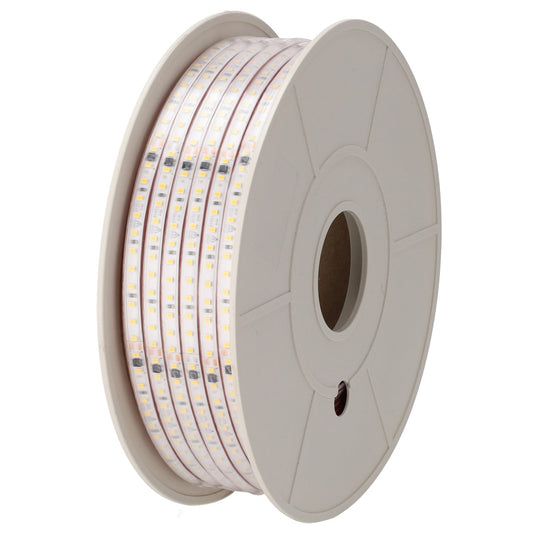 Fita de 60 LEDs/M 1500Lm/M 4000ºK SMD2835 Difusor Microprismático Auto-retificado 220VAC IP65 x50M 40.000H