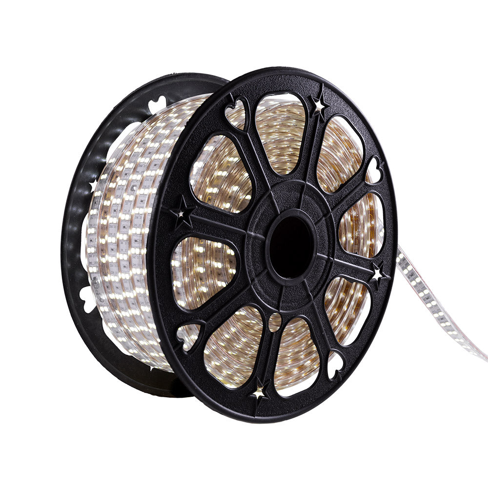 Tira Led de 120 LEDs/M 500W 1.000Lm 6000ºK SMD5050 220VAC IP65 x50M 40.000H [HO-220-120-50M-CW]