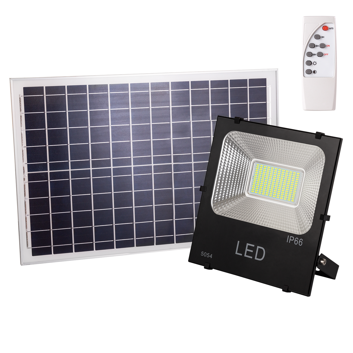 Holofote LED 100W 10.000Lm 4000ºK Sensor Solar 100W + Painel de Controle Remoto 6V/25W 40.000H [PL-626005-W]
