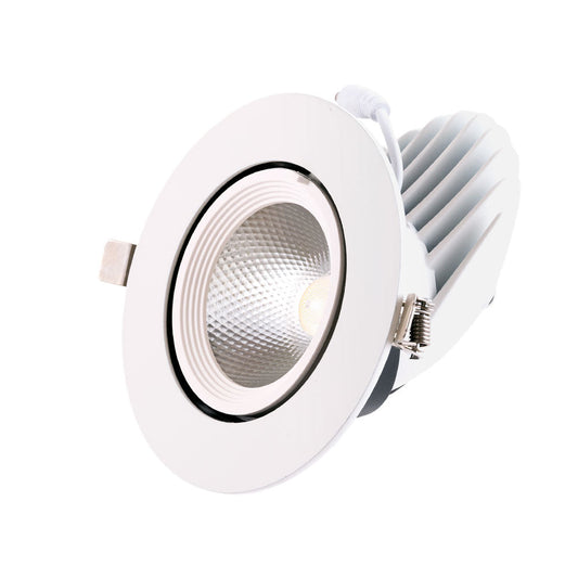 Foco Downlight LED 24W 3600Lm 4000ºK Circular Ajustável 40.000H [HO-COB-C-OR-24W-W]