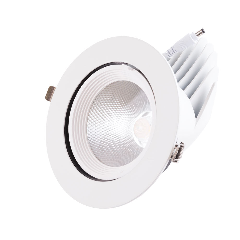 Foco Downlight LED 35W 5250Lm 4000ºK Circular Ajustável 40.000H [HO-COB-C-OR-35W-W]