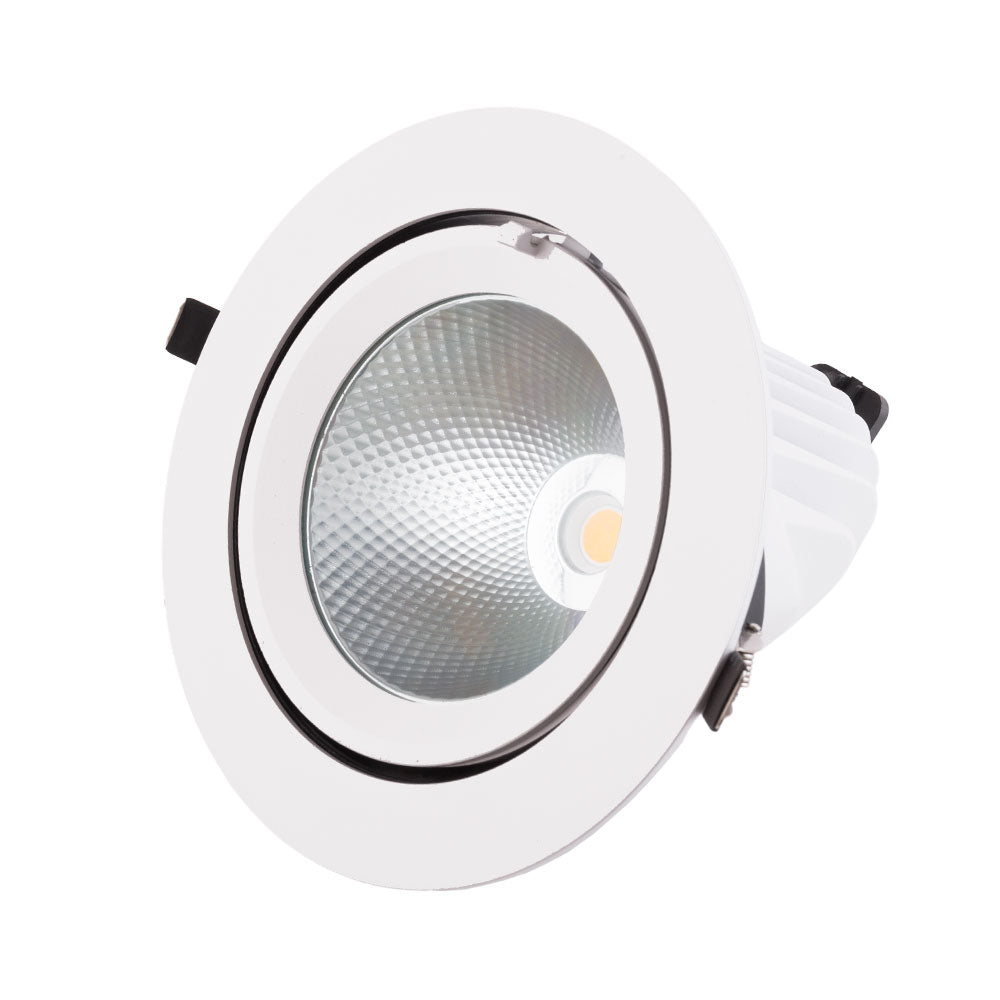 Foco Downlight LED 40W 6000Lm 4000ºK Circular Ajustável 40.000H [HO-COB-C-OR-40W-W]