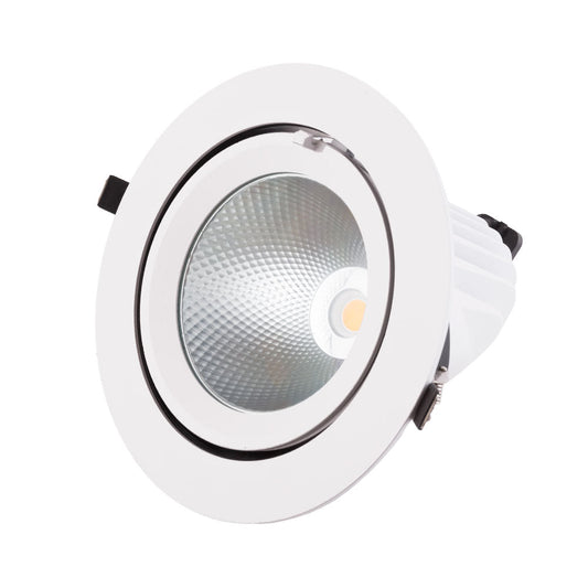 Foco Downlight LED 40W 6000Lm 4000ºK Circular Ajustável 40.000H [HO-COB-C-OR-40W-W]