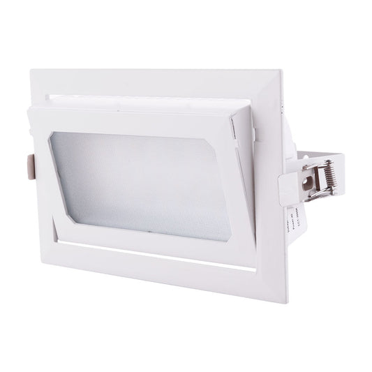 Foco Downlight LED 40W 6600Lm 4000ºK Retangular Ajustável 40.000H [HO-COB-R-OR-40W-W]