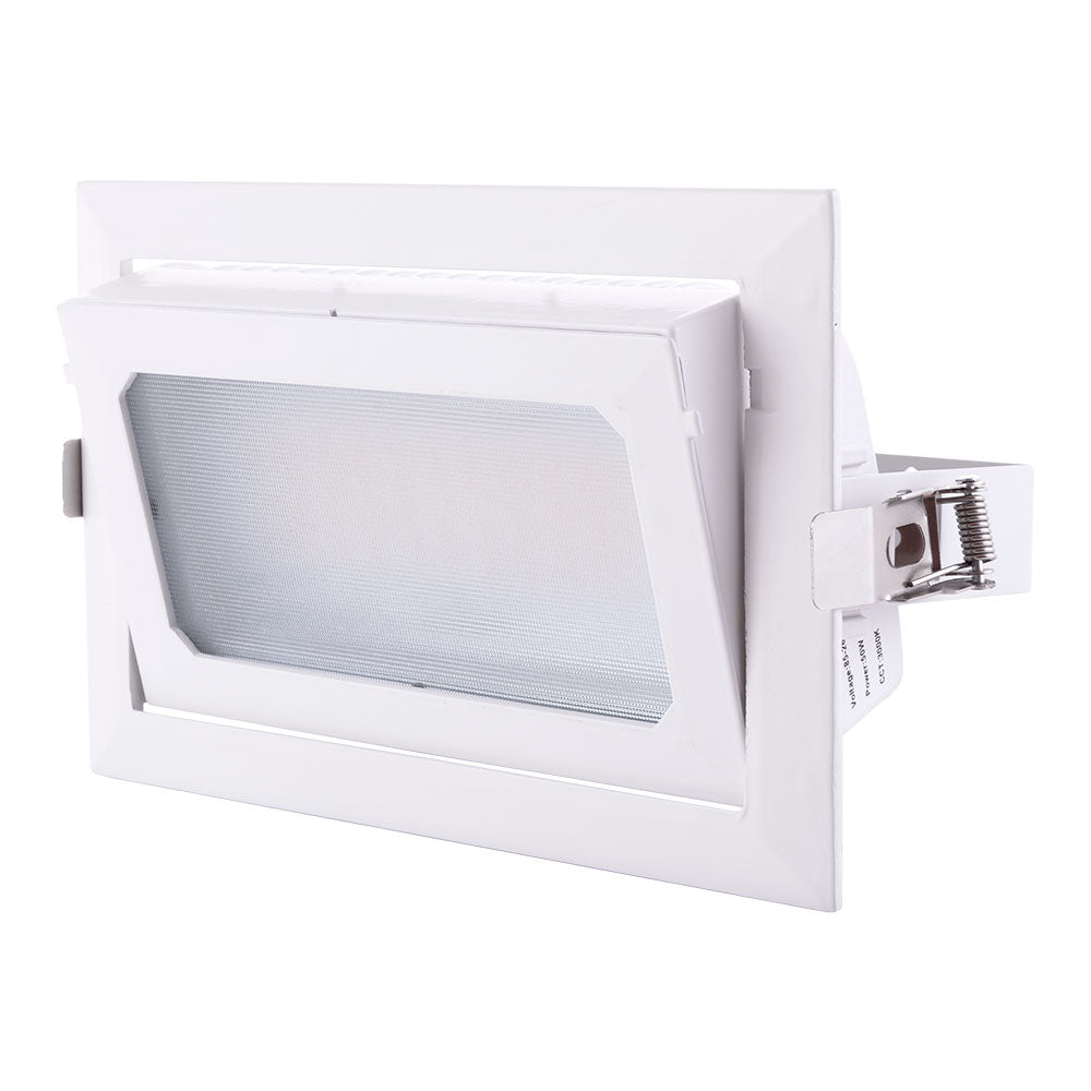 Foco Downlight LED 50W 8000Lm 4000ºK Retangular Ajustável 40.000H [HO-COB-R-OR-50W-W]
