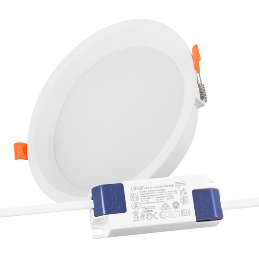 Downlight LED 20W 140Lm/W Driver LIFUD Flicker Free 6000ºK [HO-DL01-LI-20W-CW]