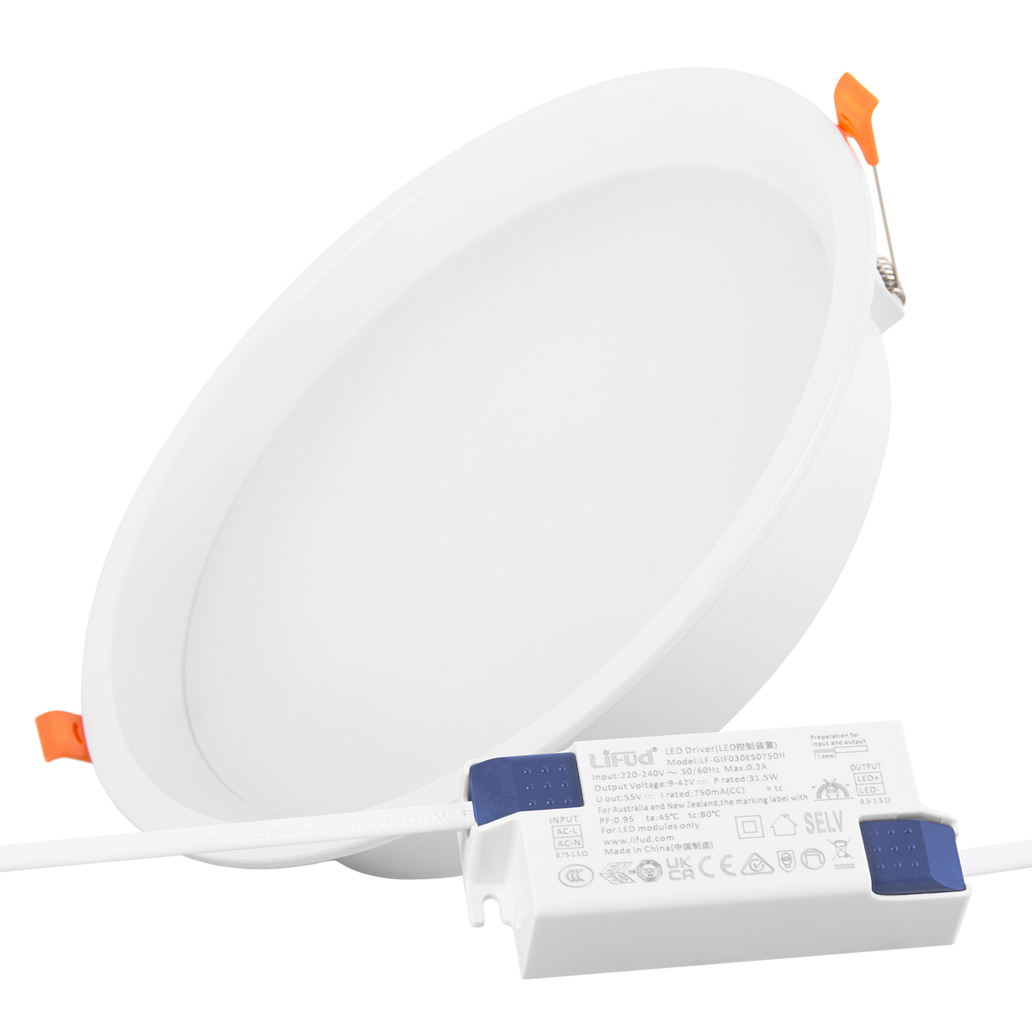 Downlight LED 32W 140Lm/W Driver LIFUD Flicker Free 2700ºK [HO-DL01-LI-32W-WW]