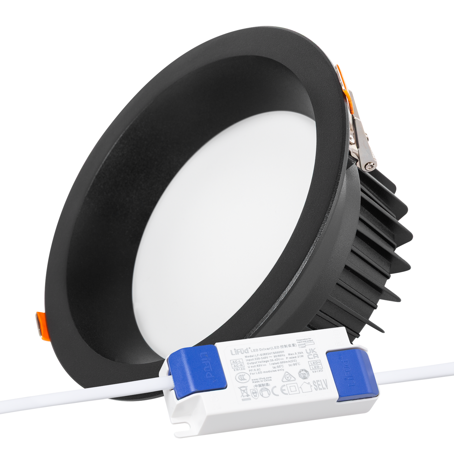 Foco Downlight Circular LED 20W 2.000Lm 4000ºK Antirreflexo UGR19 40.000H Preto