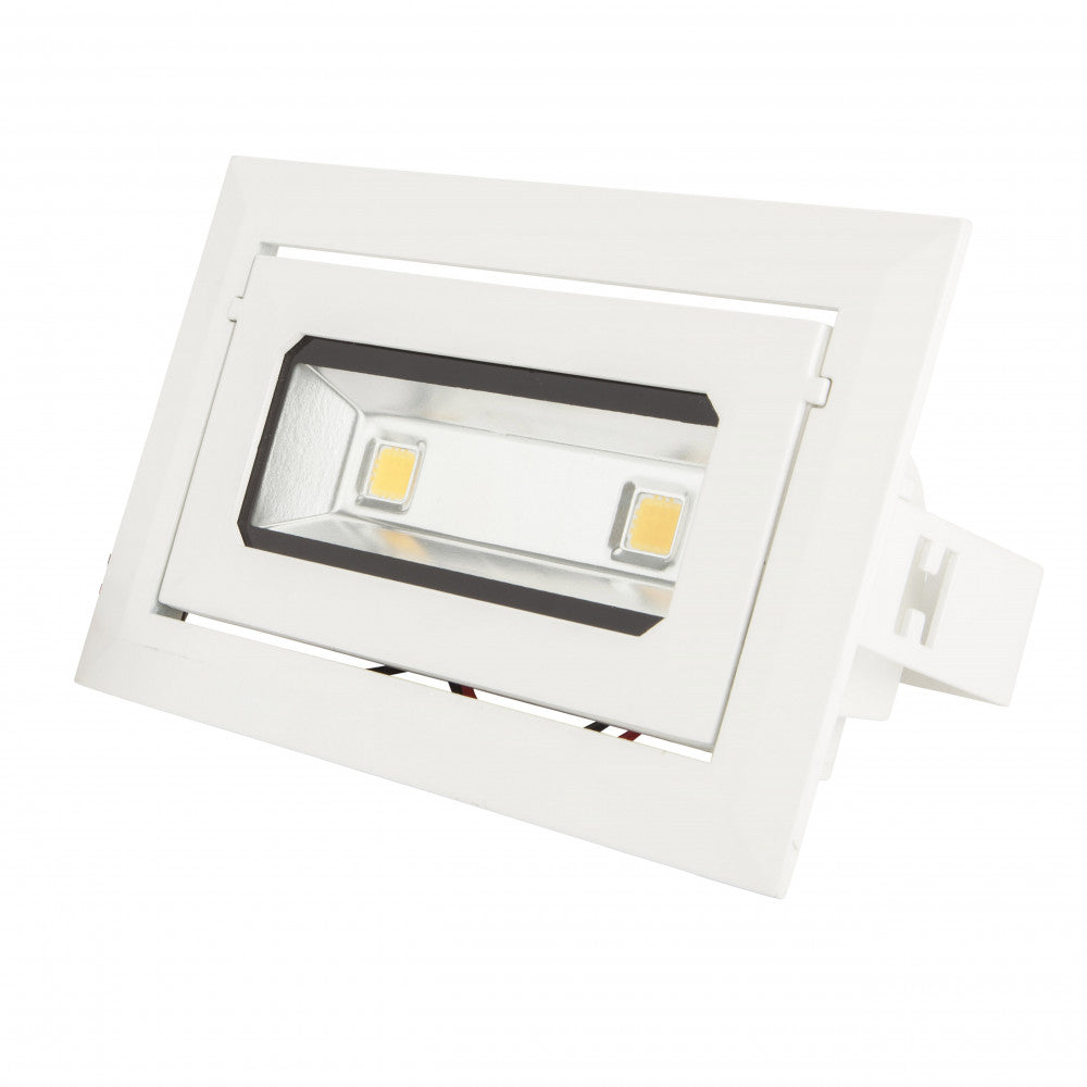 Foco Downlight LED 20W 1800Lm 4200ºK Retangular Inclinável 40.000H [HO-DRECTBAS-20W-W]