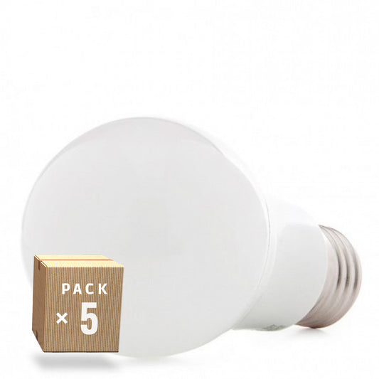 Pacote de 5 Lâmpadas LED E27 5W 450Lm 6000ºK 40.000H [HO-ED-B3-E27-5W-CW-PK5-AP]