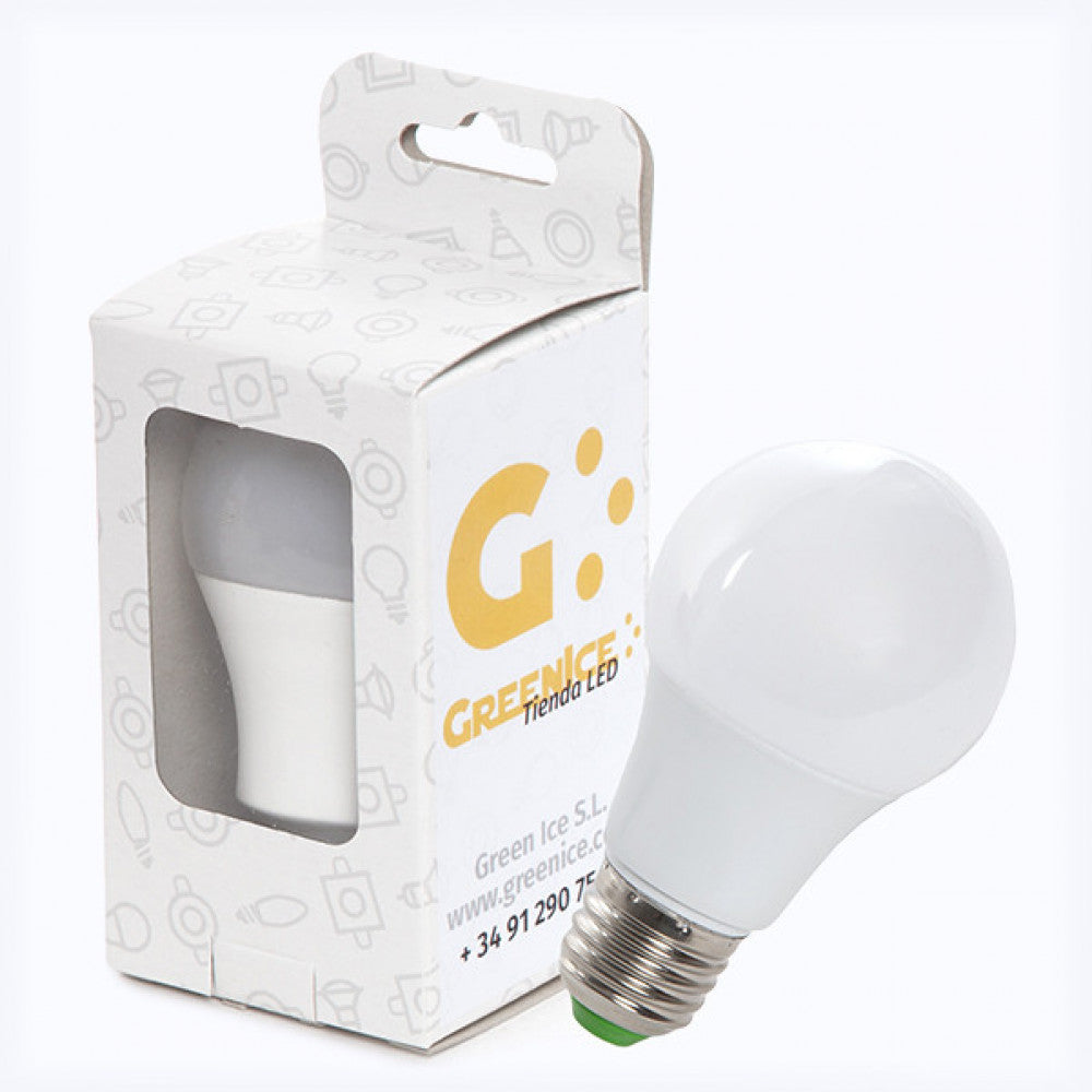 Lâmpada LED E27 7W 589Lm 2700ºK Caixa Esférica Personalizada 40.000H [HO-ED-B3-E27-7W-WW-EP03]