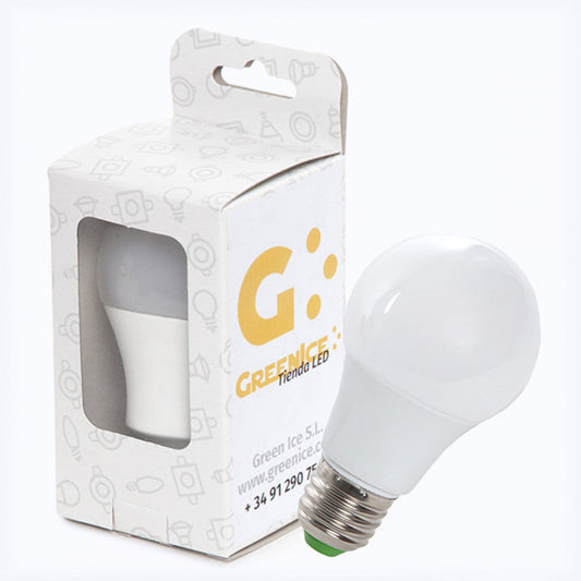 Lâmpada LED E27 7W 589Lm 2700ºK Caixa Esférica Personalizada 40.000H [HO-ED-B3-E27-7W-WW-EP03]