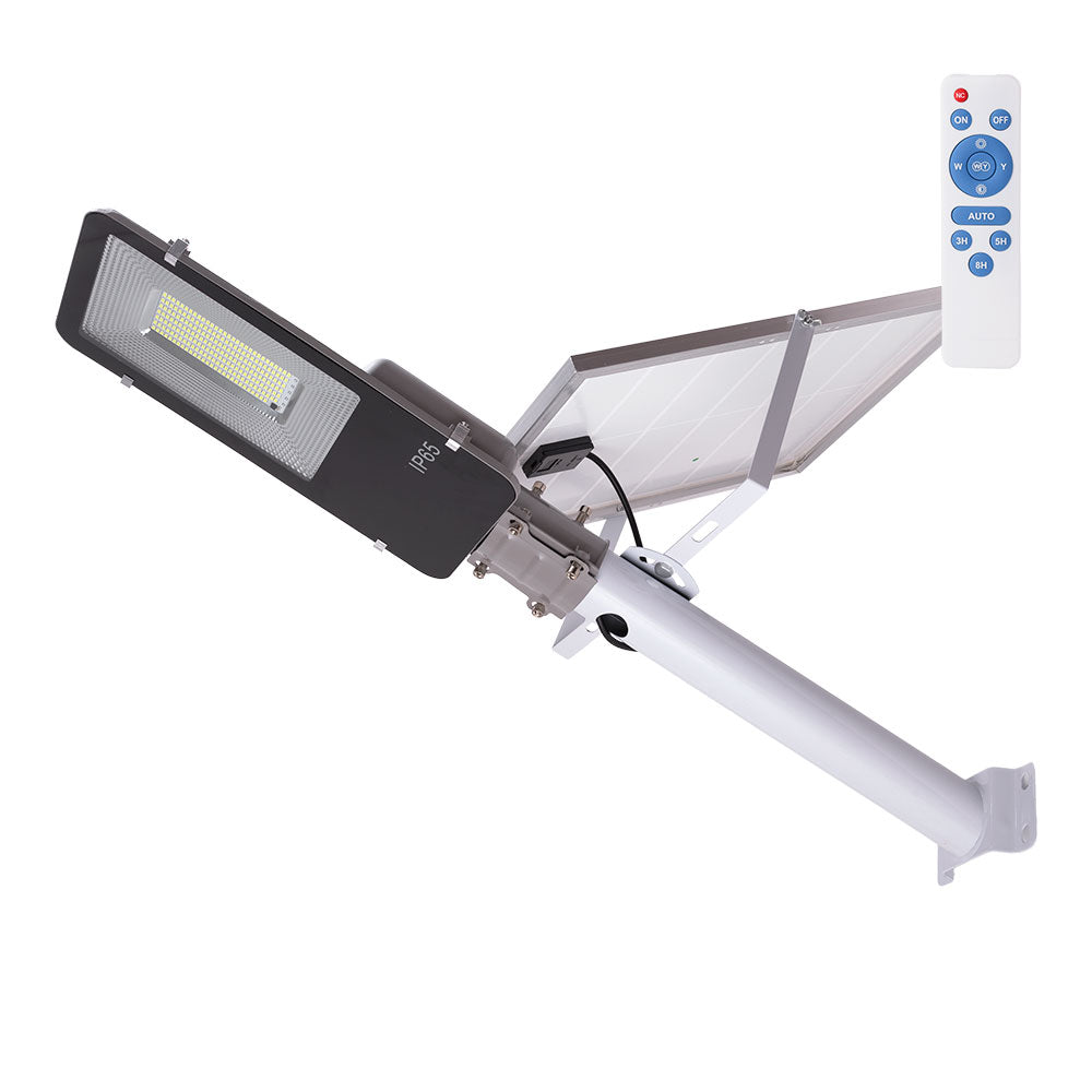 Luz de rua solar LED - controle remoto - regulável - painel: 6V 100W Bateria: 3,2V 15000MaH [HO-FAR-SOL-100W-WW]