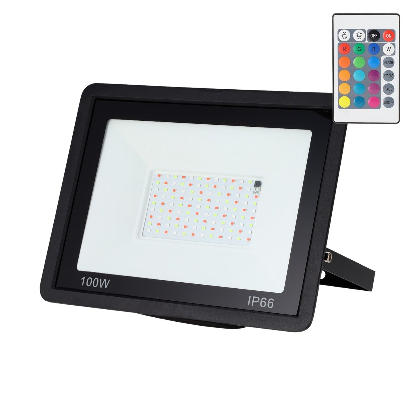 Holofote LED RGBW com controle remoto 100W [HO-ICRGBFL-100W]