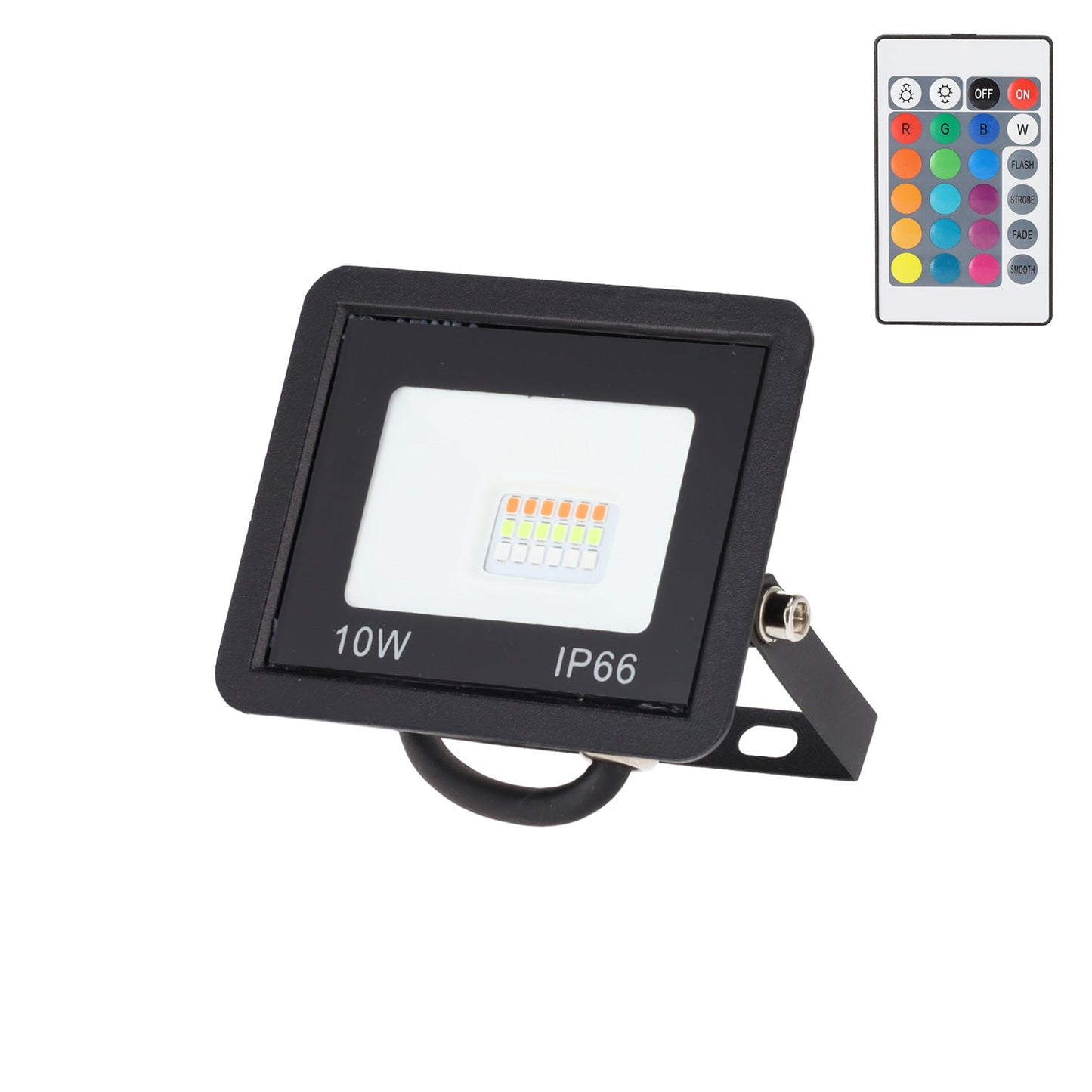 Projetor LED RGBW com controle remoto 10W [HO-ICRGBFL-10W]