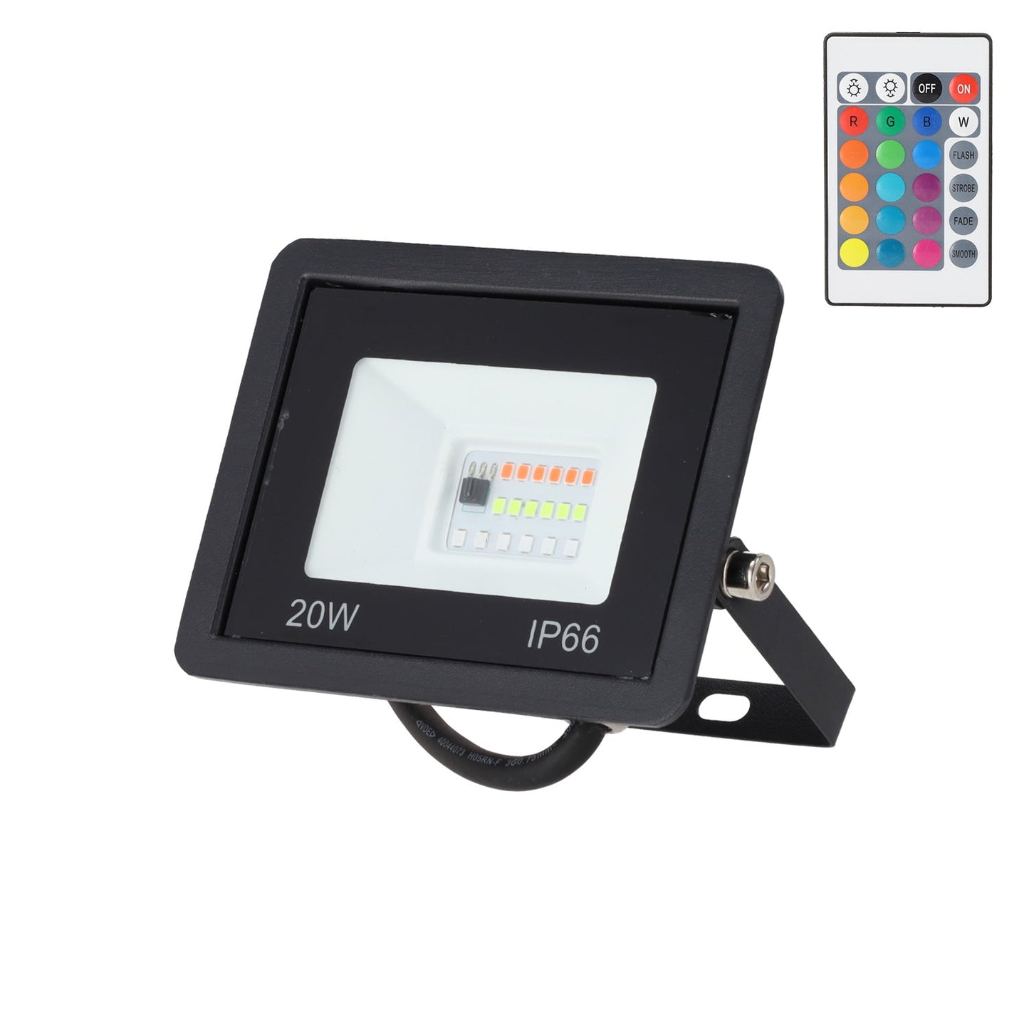 Projetor LED RGBW com controle remoto 20W [HO-ICRGBFL-20W]
