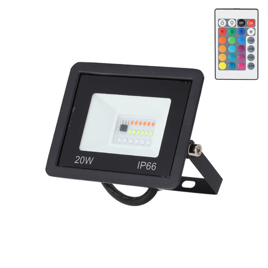 Projetor LED RGBW com controle remoto 20W [HO-ICRGBFL-20W]
