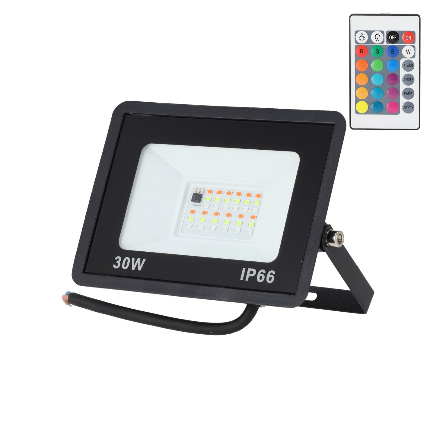 Projetor LED RGBW com controle remoto 30W [HO-ICRGBFL-30W]