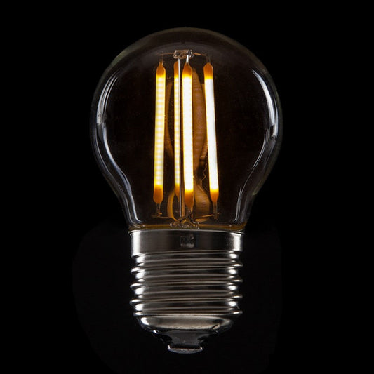Lâmpada LED E27 4W 288Lm 2000ºK Filamento G45 40.000H [HO-LF-G45-E27-4W-WW]