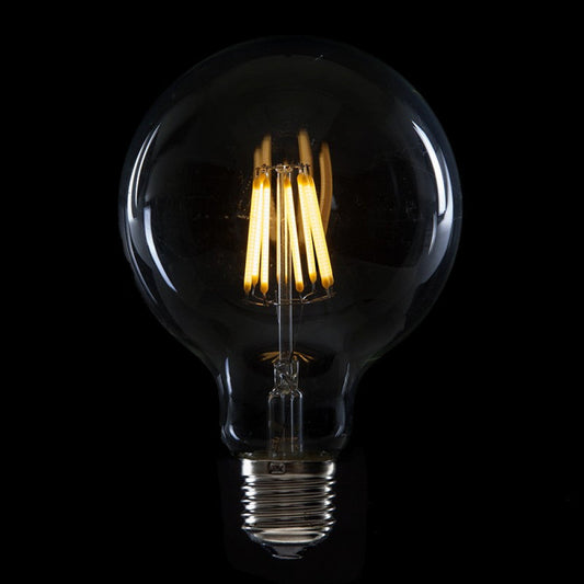 Lâmpada LED E27 8W 576Lm 2000ºK Filamento G95 40.000H [HO-LF-G95-E27-8W-WW]