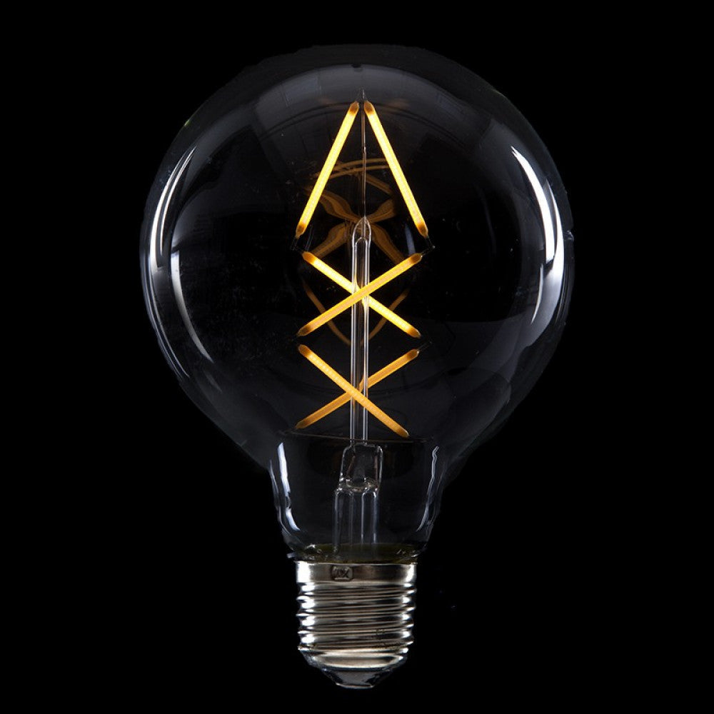 Lâmpada LED E27 4W 288Lm 2000ºK Filamento G95 40.000H [HO-LF-G95FI-E27-6WWW]
