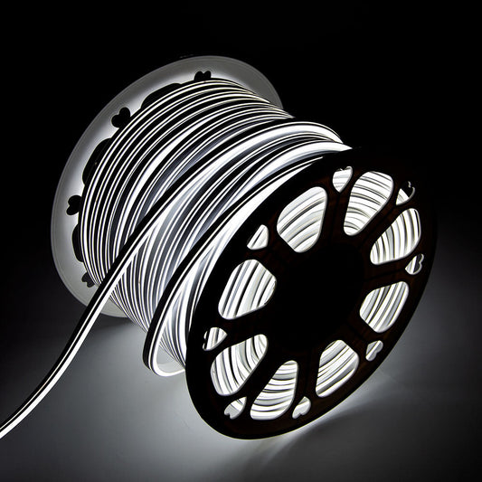 Mangueira Fita LED "Neon Flex" 6W 220VAC 8x18mm Dupla 120xSMD2835 6W/M x1M 40.000H [HO-NSPVC8x16DOY220Y]