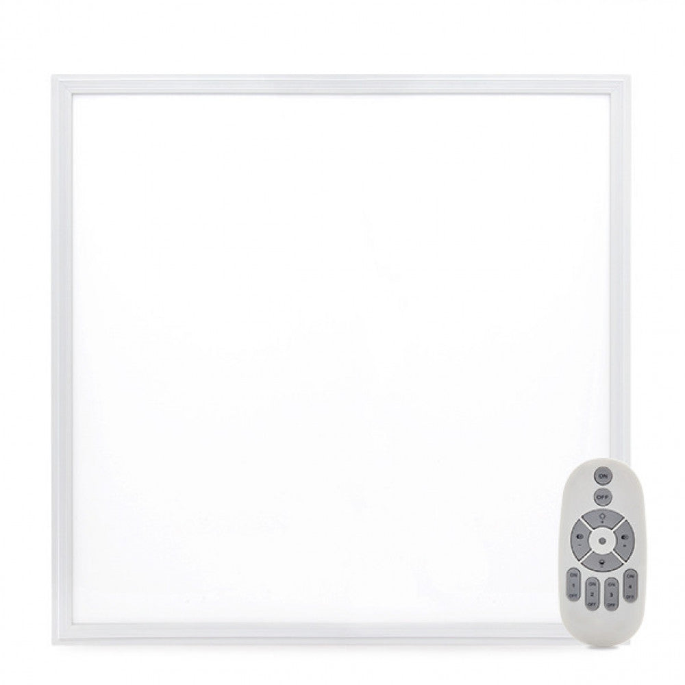 Painel LED Superslim 36W 3600Lm 60x60Cm Controle Remoto Moldura Branca (Intensidade-Cct) 40.000H [HO-PANMB59559536W-RC]