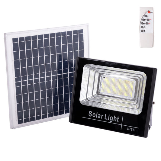 Holofote LED solar 150W 6500K Painel: 6V/15W Bateria: 3,2V/10000MaH Controle remoto [HO-SOLARFL-150W-01]