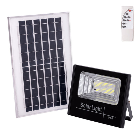 Holofote LED solar 65W 6500K Painel: Bateria 6V/8W: Controle remoto 3,2V/5000MaH [HO-SOLARFL-65W-01]