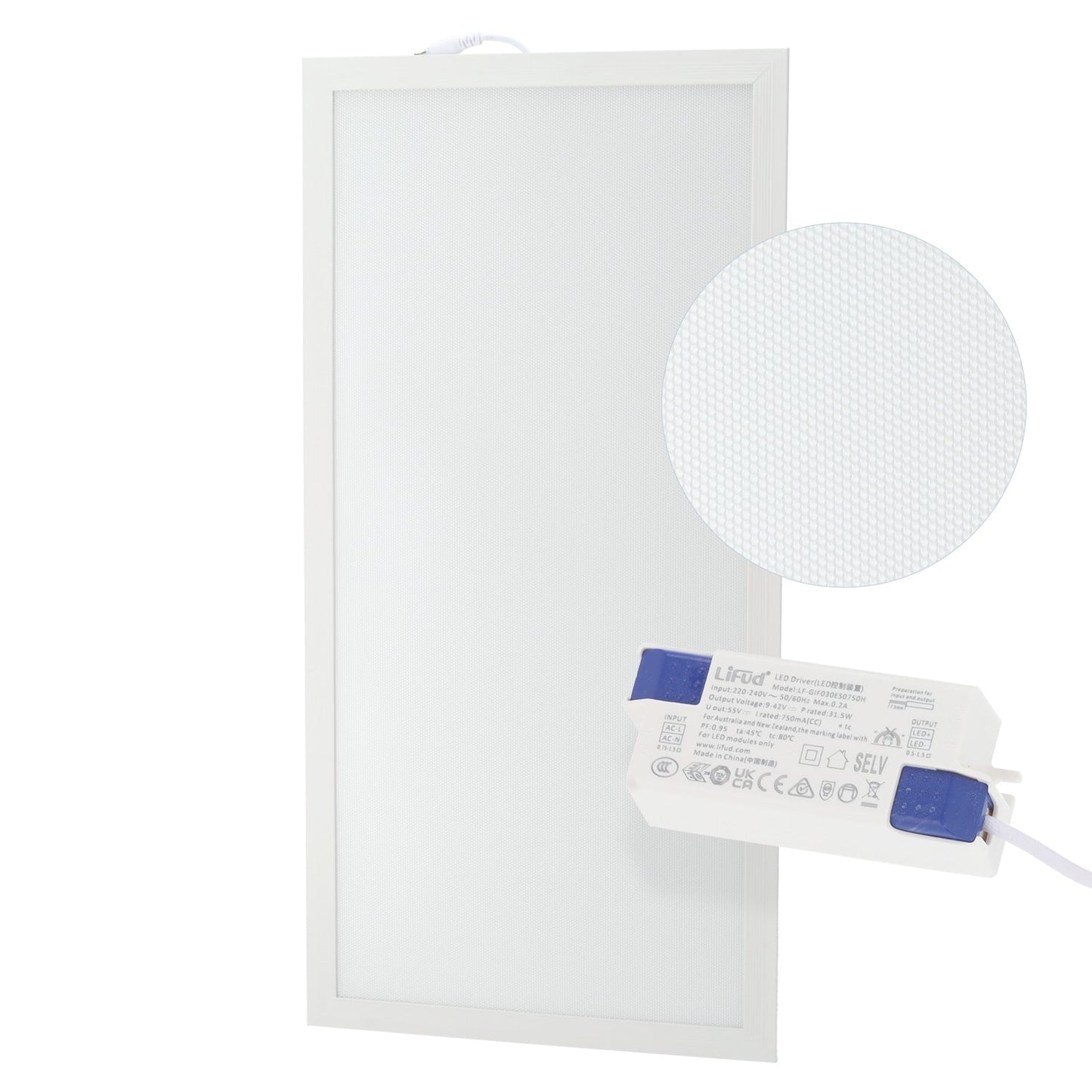 Painel LED 28W 2800Lm 6000ºK 60X30Cm 40.000H Driver Lifud UGR17 [HOPBD3060LIUGR17-CW]