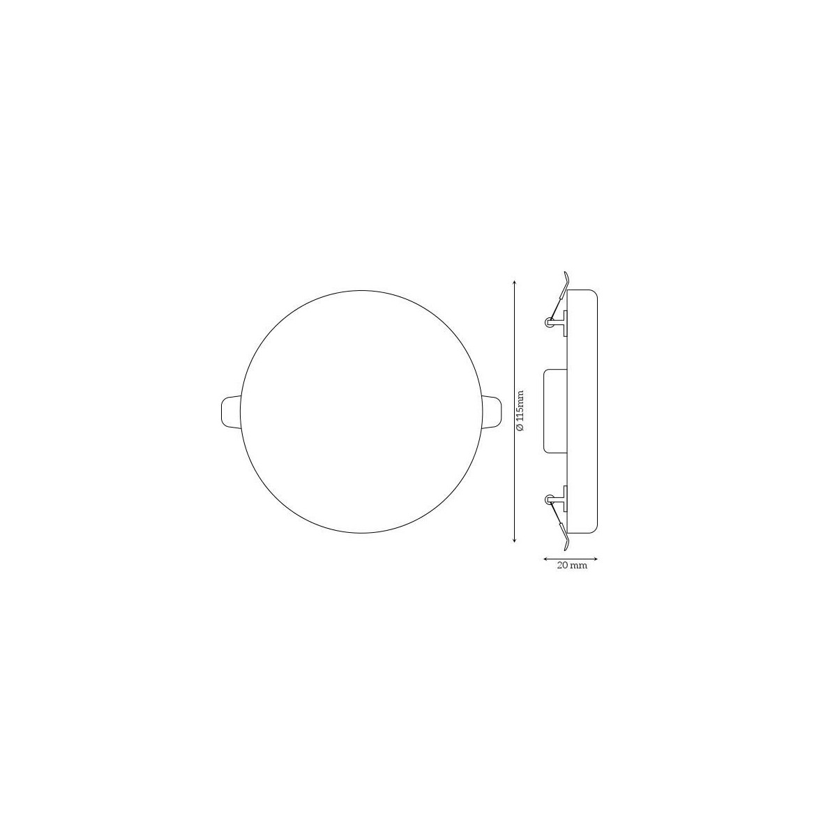 Downlight Circular LED 15W Sem Borda Ajustável 1800lm Branco Frio 6500K Neutro 4000K Quente 3000K