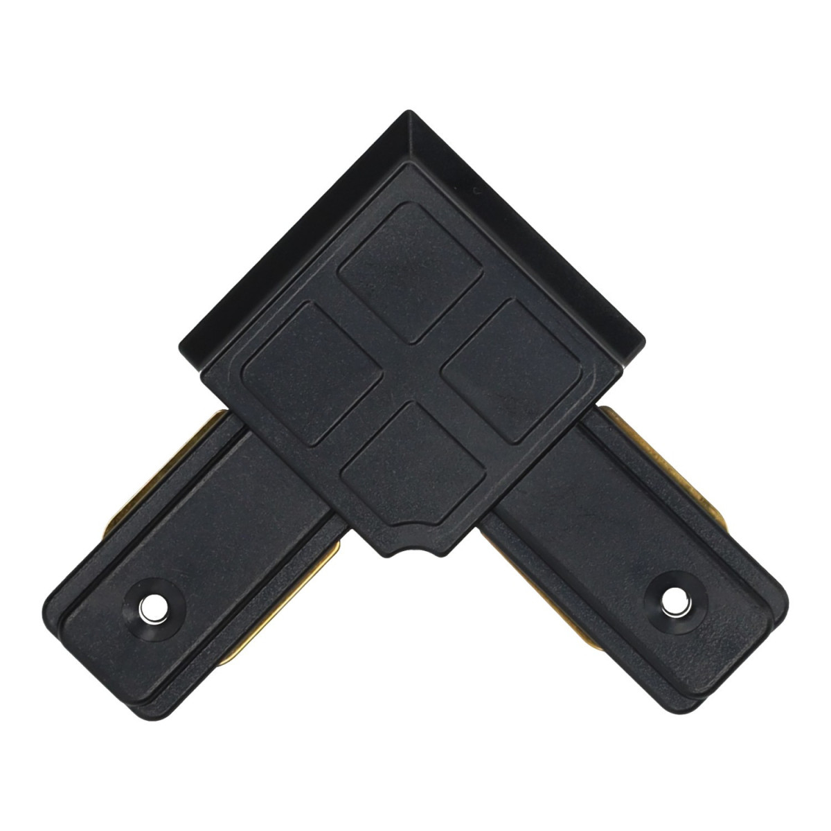 União Curva para Calha de Carril LED Conector em L 90º Preto ou Branco