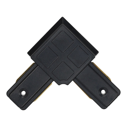 União Curva para Calha de Carril LED Conector em L 90º Preto ou Branco