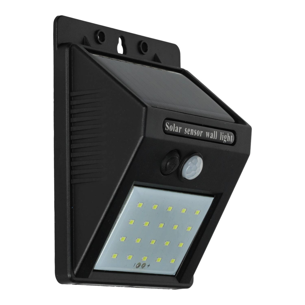Aplique Solar LED de Parede com Sensor de Movimento PIR 200lm 6000K IP65 Exterior