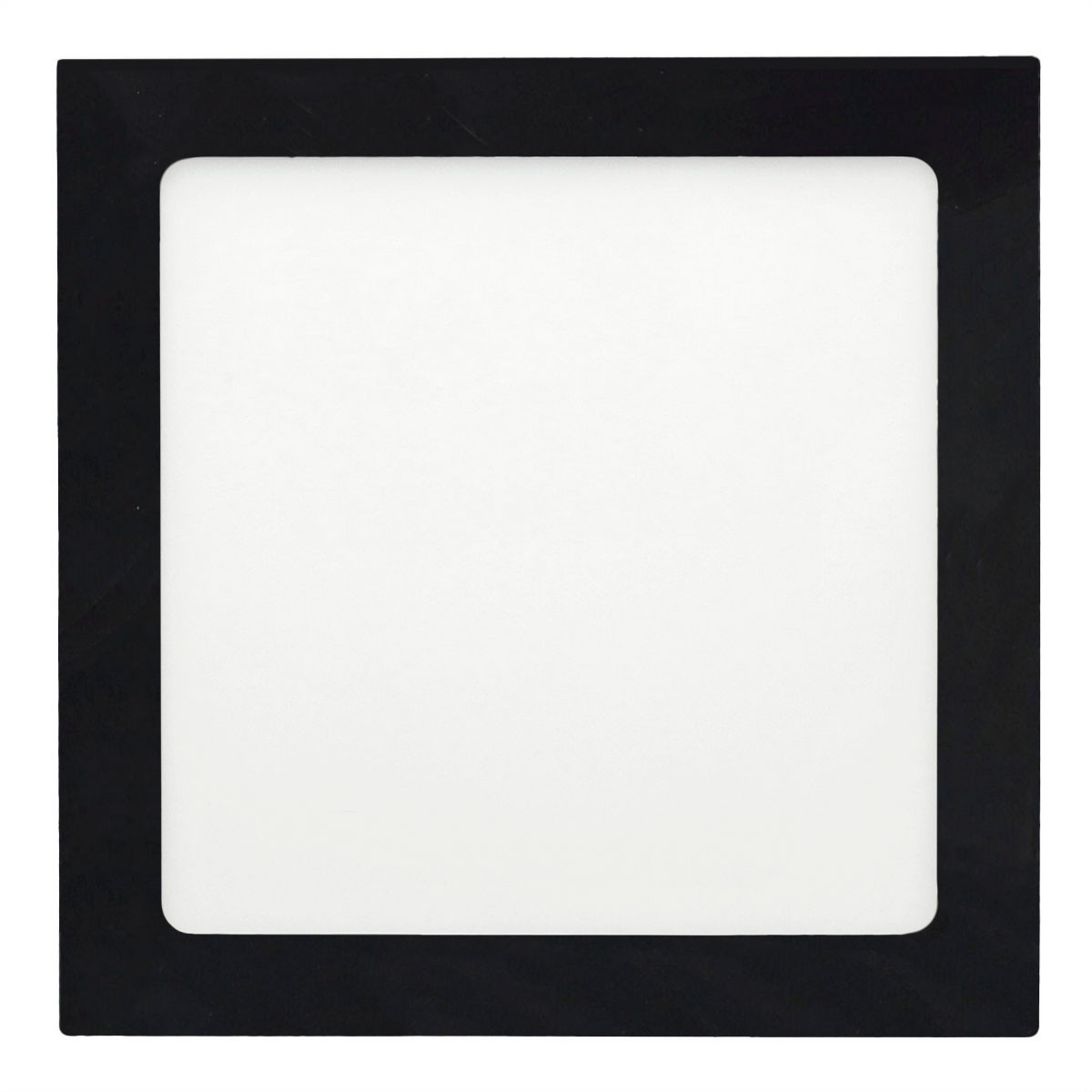 Downlight Quadrado LED 18W Preto Ultra Plano 1620lm 220x220mm
