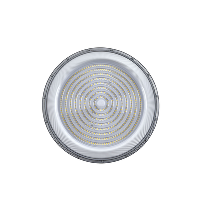 Campânula LED UFO 100W SLIM — vista frontal com LEDs SMD 2835 visíveis