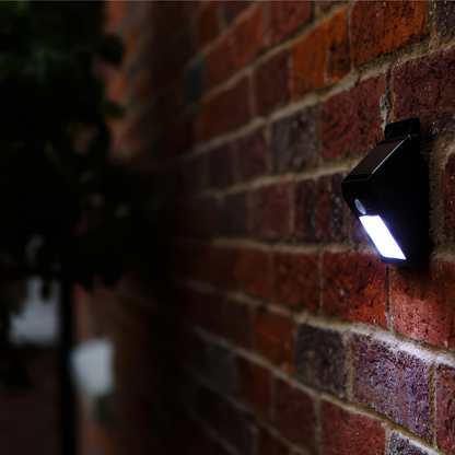 Aplique Solar LED de Parede com Sensor de Movimento PIR 200lm 6000K IP65 Exterior