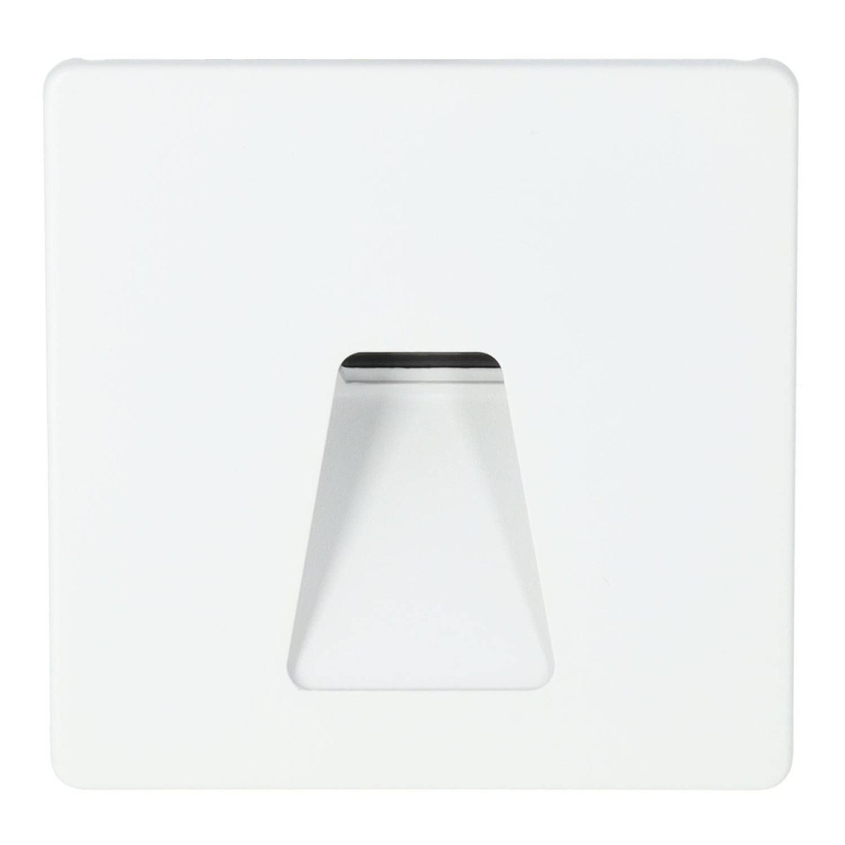 Baliza LED Encastrável Parede 3W 330lm IP65 | Quadrado Trapézio | Branco Quente 3000K | Exterior - branco