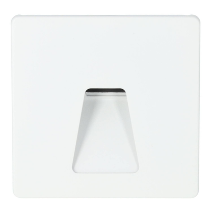 Baliza LED Encastrável Parede 3W 330lm IP65 | Quadrado Trapézio | Branco Quente 3000K | Exterior - branco
