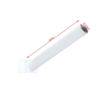 Suporte de Parede para Luminária de Iluminação Pública de Rua Ø50mm Aço Galvanizado Branco